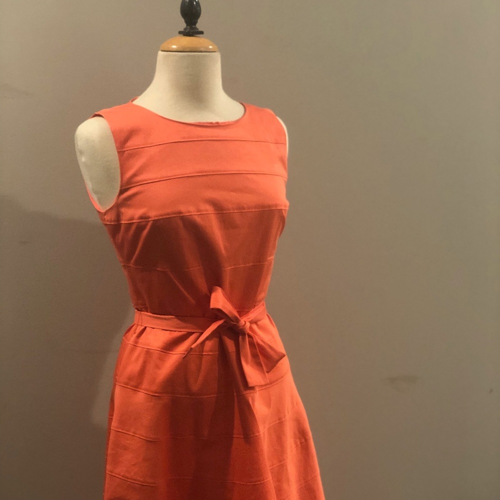 Calvin Klein Pink Orange Fit and Flare Dress